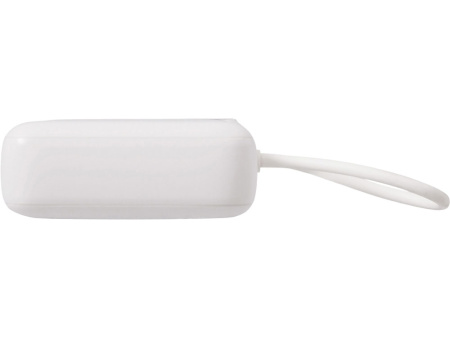 Внешний аккумулятор со встроенным кабелем Liri, QC/PD, 10000 мАч, теплый белый