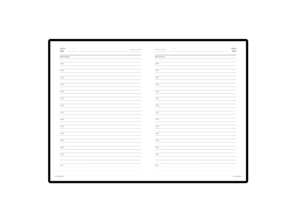 Ежедневник недатированный А5 Sidney Nebraska, бордовый (золотой обрез)