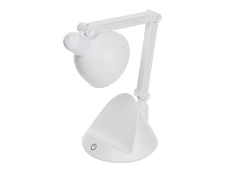 Настольный светильник с функцией беспроводной зарядки «Bendy» (белый) Настольный светильник с функцией беспроводной зарядки «Bendy» (белый)