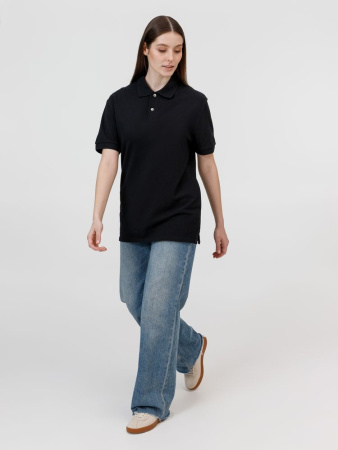 Рубашка поло унисекс Pacific, черная, размер 5XL