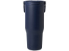 Термостакан Bronx объемом 900 мл из меди и переработанной нержавеющей стали, сертифицированной по стандарту RCS, с вакуумной изоляцией и крышкой с двойной функцией - Темно - синий