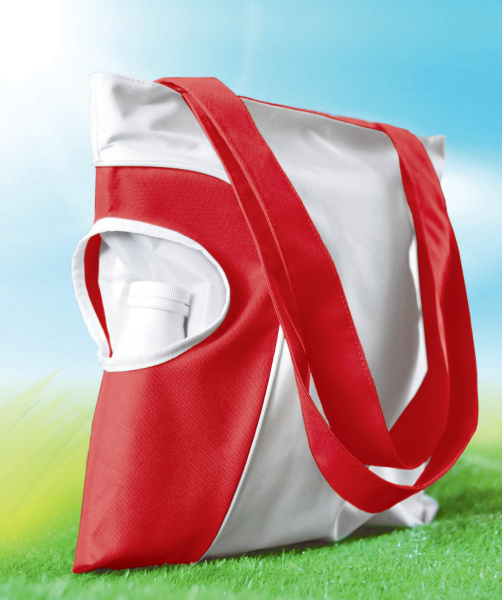 Сумка пляжная "Карибские острова", красная/белая# Сумка пляжная "Карибские острова", красная/белая#