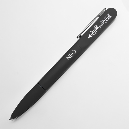 Ручка шариковая NEO с подсветкой после гравировки, soft touch