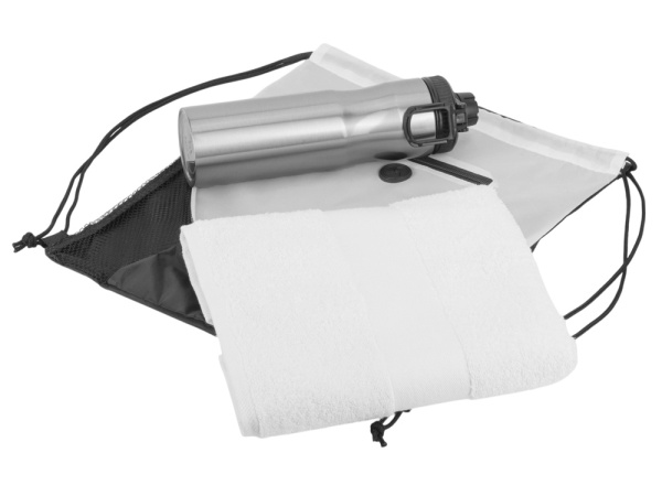 Спортивный набор со стальной бутылкой и полотенцем Advanced