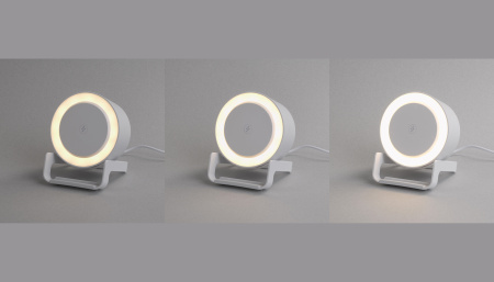 Bluetooth колонка-подставка "Smart Sound" с беспроводным (10W) зарядным устройством и лампой Bluetooth колонка-подставка "Smart Sound" с беспроводным (10W) зарядным устройством и лампой