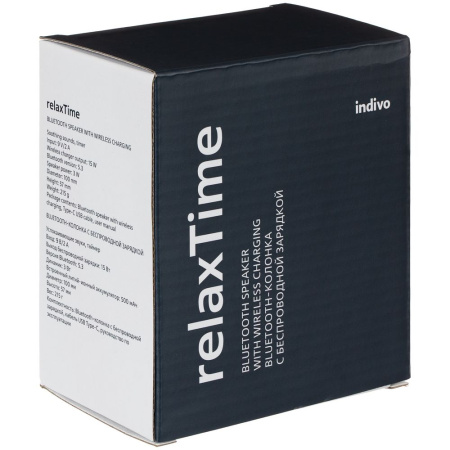 Bluetooth-колонка с беспроводной зарядкой relaxTime, белая Bluetooth-колонка с беспроводной зарядкой relaxTime, белая