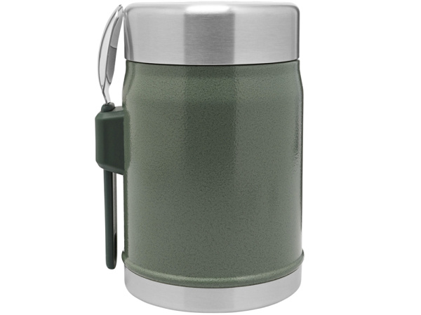Банка для еды объемом 400 мл с ложкой-вилкой Stanley Legendary - Зеленый лесной