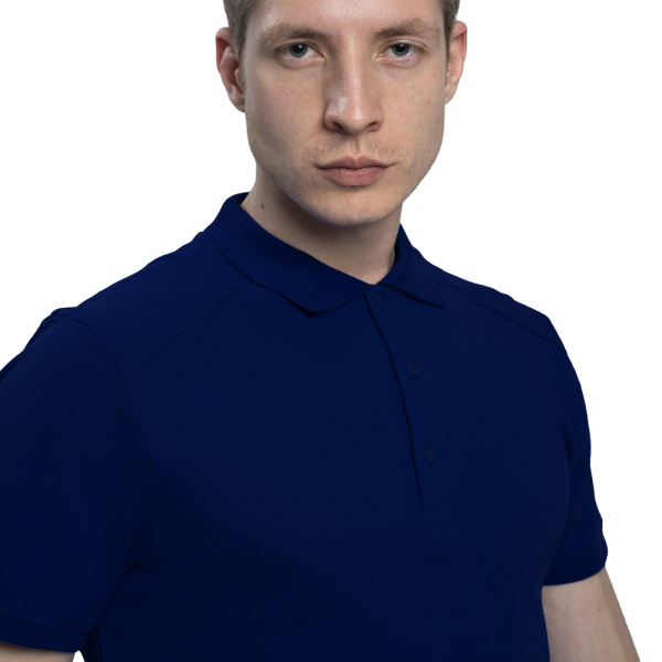 Рубашка поло мужские с кор. рукавом т.-синяя  S