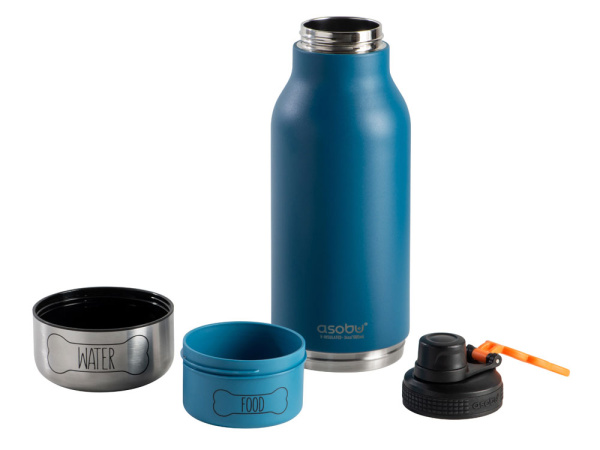 Вакуумный термос Buddy 3-в-1 со съемными мисками для питомцев, 1000 мл