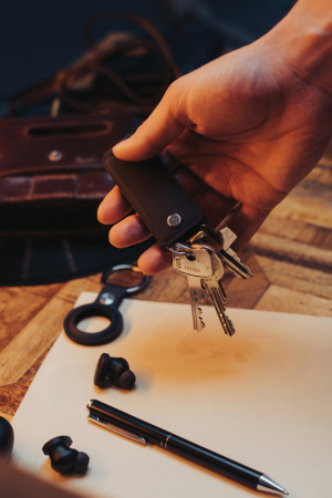 Чехол для ключей с ручкой в комплекте Swiss Peak Tula из переработанного полиуретана RCS