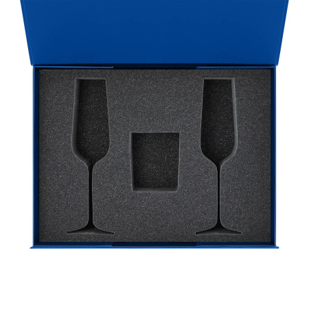 Ложемент под свечу Энигма (Enigma) + 2 бокала для шампанского в среднюю коробку-трансформер (арт. 695721)