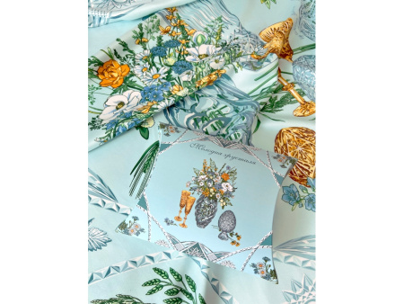 Платок Мелодия хрусталя, голубой