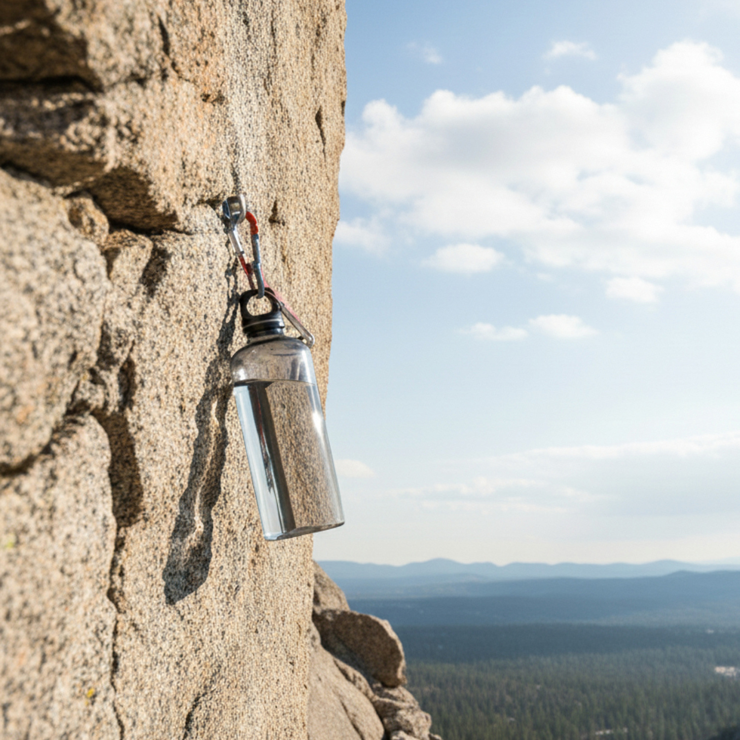 Бутылка пластиковая для воды Clipster, чёрный