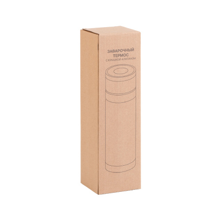 Заварочный термос "Press" 400 мл, серебристый