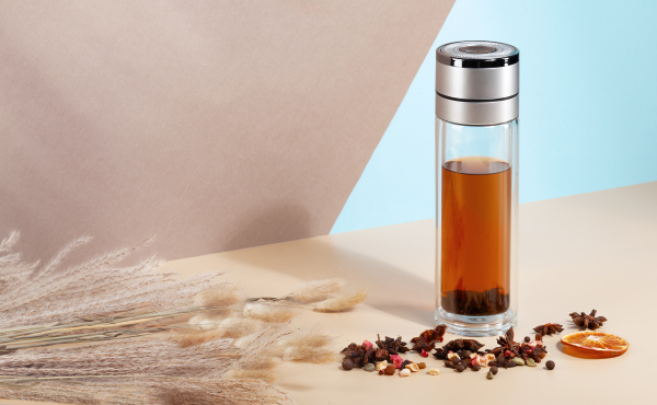 Заварочный термос "Press" 400 мл, серебристый