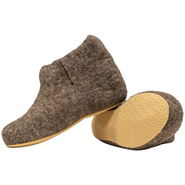 Домашние валенки Wild, серо-коричневые (натуральные), размер 38