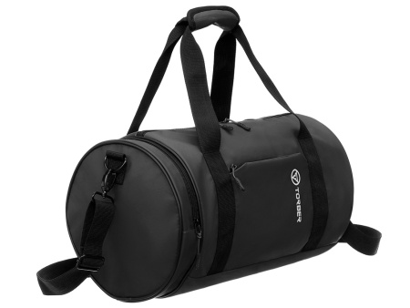 Сумка спортивная TORBER РИТМ, чёрный, полиэстер 900D с PU покрытием, 45 х 25 х 25 см