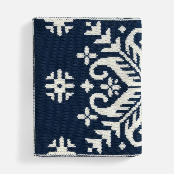 Шарф Wintertude L, синий с белым