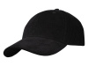 Hutton 6-панельная бейсболка из переработанного хлопка - Сплошной черный