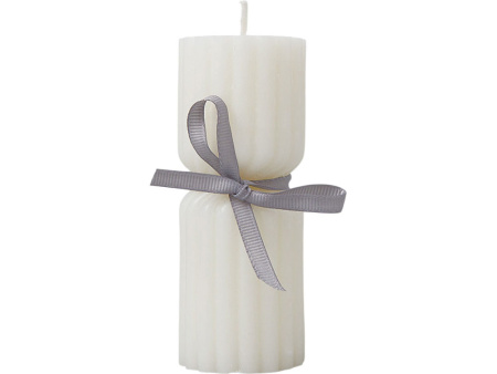 Набор свечей с гранями Vela, темно-серый, белый