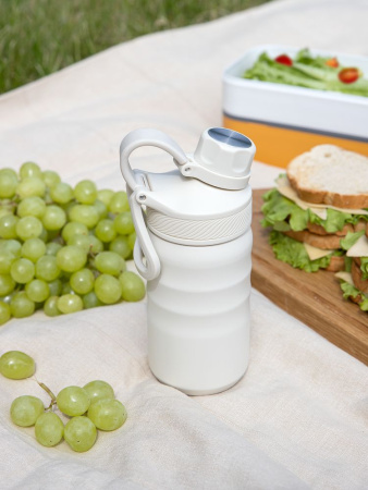 Термобутылка Fujisan 2.0 без логотипа, белая (молочная)