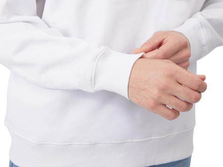 Свитшот оверсайз с рукавом реглан Belgrade, унисекс, белый