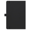 Блокнот Alfa Polo Line А5 в линейку матовый, черный, в твердой обложке с черной резинкой и петлей для ручки