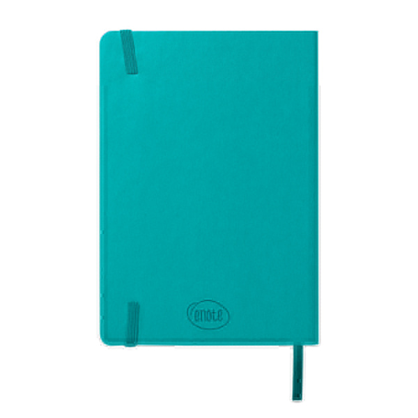 Бизнес-блокнот "RILY", формат А5,  бирюзовый, блок в точку