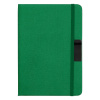 Блокнот А5 Hobard, в твердой тканевой обложке c резинкой в линейку, зеленый
