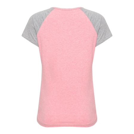 Футболка ЖЕН  меланж/розовый S (40-42) рукав реглан
