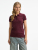 Рубашка поло женская Brandy Women, бордовая с белым, размер XS