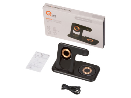 Беспроводная зарядная станция 3-в-1 MajestIQ, 15 Вт (Р) Беспроводная зарядная станция 3-в-1 MajestIQ, 15 Вт (Р)