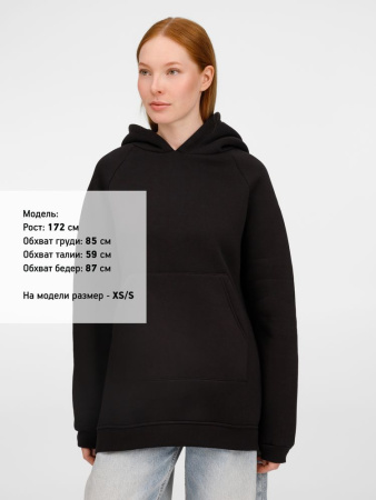 Худи унисекс оверсайз Easy Street, черное, размер XL/XXL