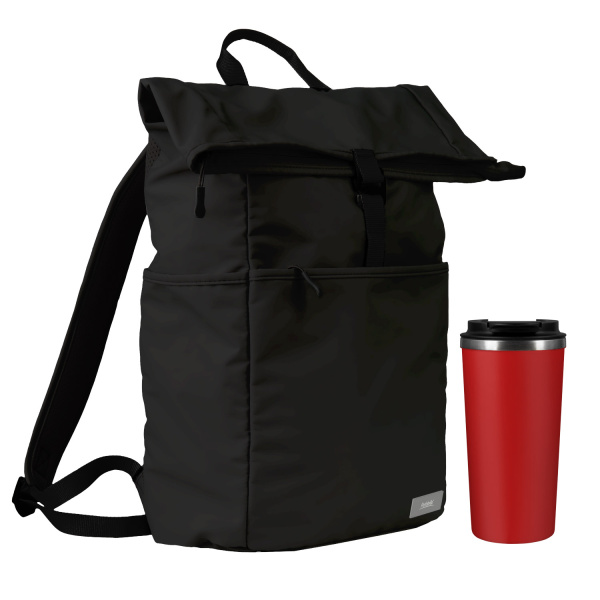 Подарочный набор Palermo, Boston, черный/красный (рюкзак, термокружка) Подарочный набор Palermo, Boston, черный/красный (рюкзак, термокружка)