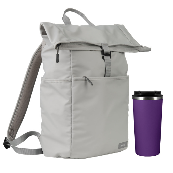 Подарочный набор Palermo, Boston, серый/фиолетовый (рюкзак, термокружка) Подарочный набор Palermo, Boston, серый/фиолетовый (рюкзак, термокружка)
