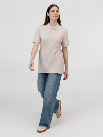Рубашка поло унисекс Pacific, бежевая (льняная), размер S