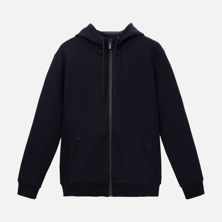 Толстовка на молнии с капюшоном MATEO темно-синяя, размер S/M
