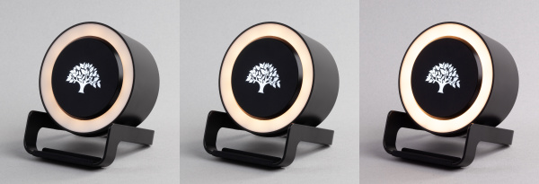 Bluetooth колонка-подставка "Smart Loud" с беспроводным (10W) зарядным устройством, лампой и подсветкой логотипа Bluetooth колонка-подставка "Smart Loud" с беспроводным (10W) зарядным устройством, лампой и подсветкой логотипа