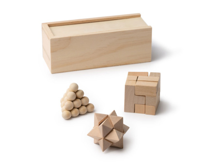Набор головоломок Камушки из натурального дерева