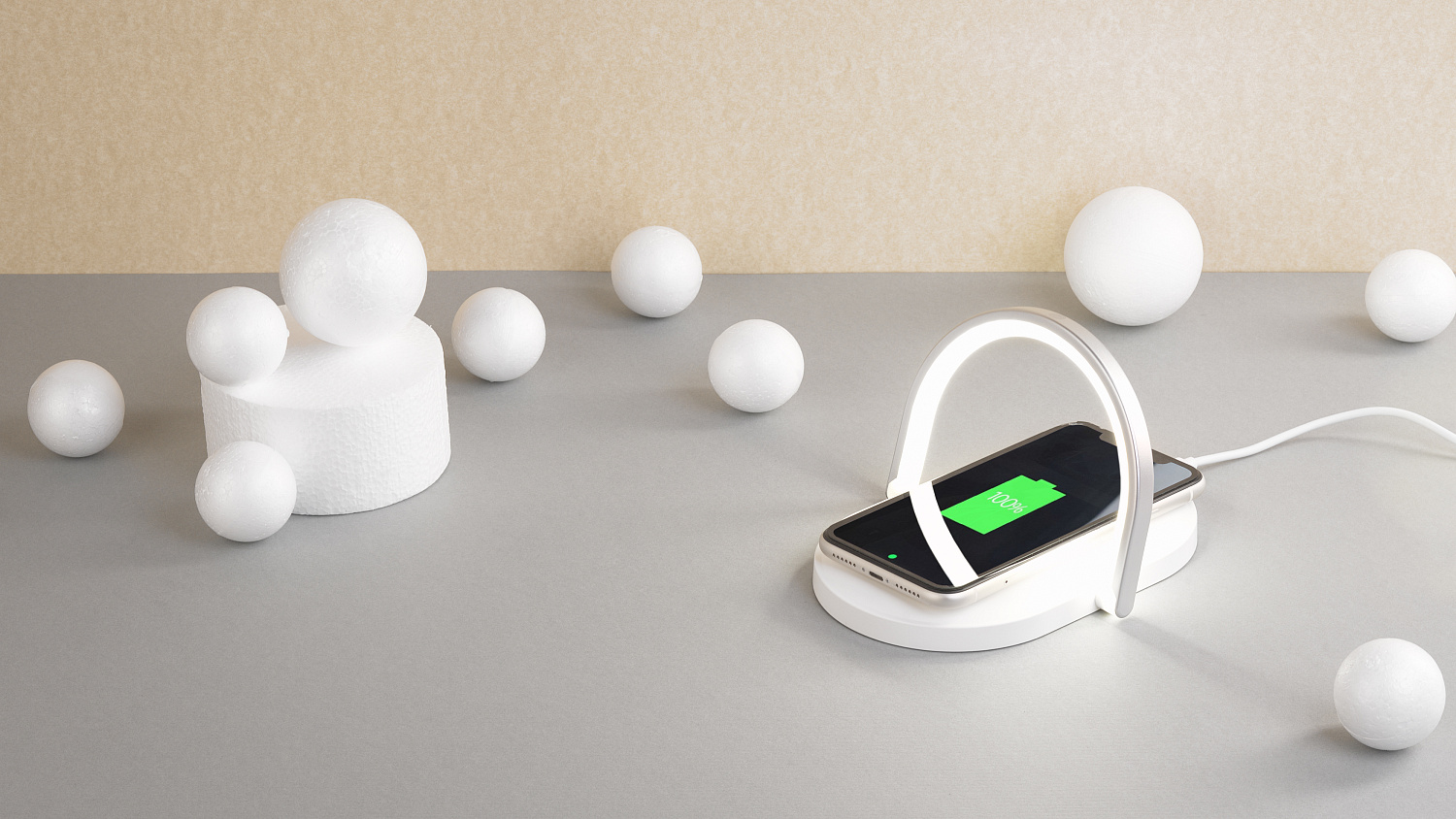 Лампа складная с беспроводным (15W) зарядным устройством "Sky Light" Лампа складная с беспроводным (15W) зарядным устройством "Sky Light"