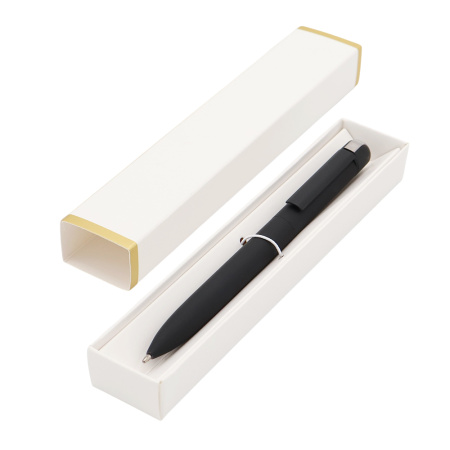 Ручка Espada в коробке Cradle белой с позолотой, чёрная