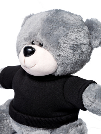 Мишка серый "Ted" в свитшоте (черный)