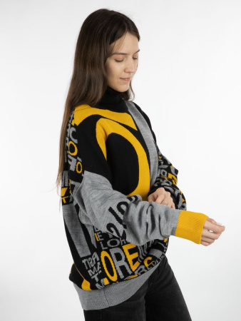 Свитер оверсайз на заказ Tricksy Net, полушерсть, размер L/XL