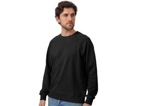 Свитшот оверсайз с рукавом реглан Belgrade, унисекс, черный