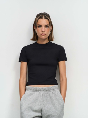 Футболка женская Lilia, черная, размер XL