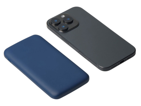 Набор из внешнего акуумулятора и универсального кабеля с подсветкой лого Reserve LED, 10000mAh, темно-синий Набор из внешнего акуумулятора и универсального кабеля с подсветкой лого Reserve LED, 10000mAh, темно-синий