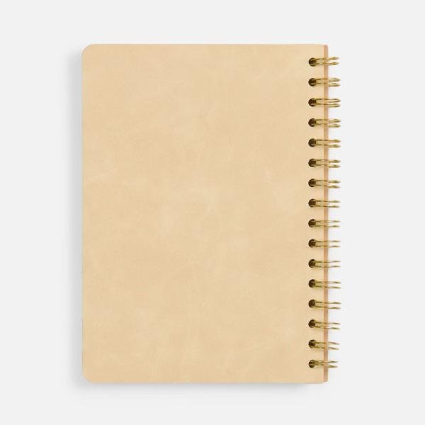 Ежедневник Spiral, недатированный, бежевый