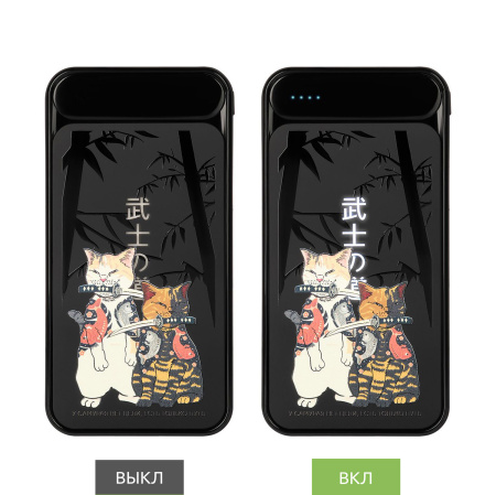 Внешний аккумулятор с подсветкой Старлайт Плюс PB (Starlight Plus PB) 10000 mAh, черный