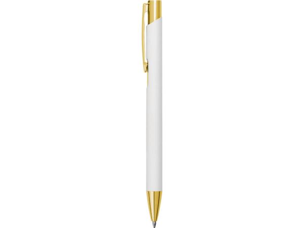 Ручка шариковая, Legend Soft Touch Mirror Gold Requis, белая/золотистая