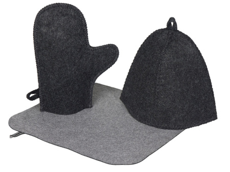 Банный набор из шапки, рукавицы и коврика Calm